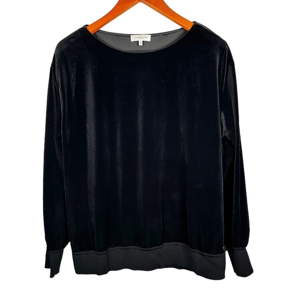 LAFAYETTE 148 Velvet Relaxed Fit Pullover - Picture 3 of 9